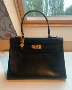 Lederen vintage handtas zwart, Ophalen, Zo goed als nieuw, Handtas