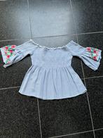 Blauw blousje Hollister medium, Maat 38/40 (M), Blauw, Ophalen of Verzenden, Gedragen