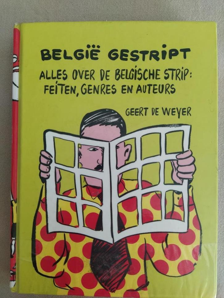 boek: België gestript + stickers "ceci n'est pas la Bande..., Boeken, Kunst en Cultuur | Beeldend, Zo goed als nieuw, Schilder- en Tekenkunst