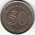 Malaisie : 50 Sen 1980 KM#5.3 Ref 15857, Timbres & Monnaies, Monnaies | Asie, Enlèvement ou Envoi, Asie du Sud Est, Monnaie en vrac