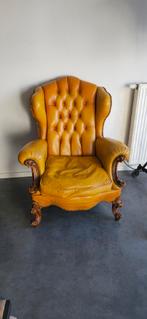 Chesterfield fauteuil vintage look, Huis en Inrichting, Ophalen, Zo goed als nieuw