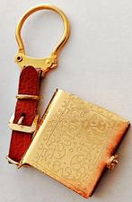 Porte-clés livre doré mini bloc-notes + mini-ceinture cuir, Collections, Autres types, Enlèvement ou Envoi, Neuf