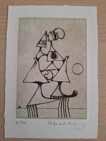 Desmond Morris Gravure + boek beschikbaar voor biedingen
