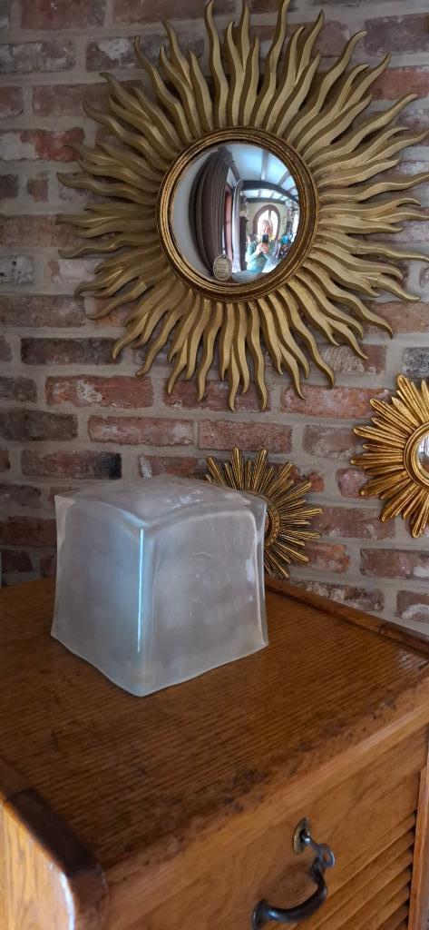 Iviken ice cube tafellamp, Huis en Inrichting, Lampen | Tafellampen, Zo goed als nieuw, Minder dan 50 cm, Glas, Ophalen of Verzenden