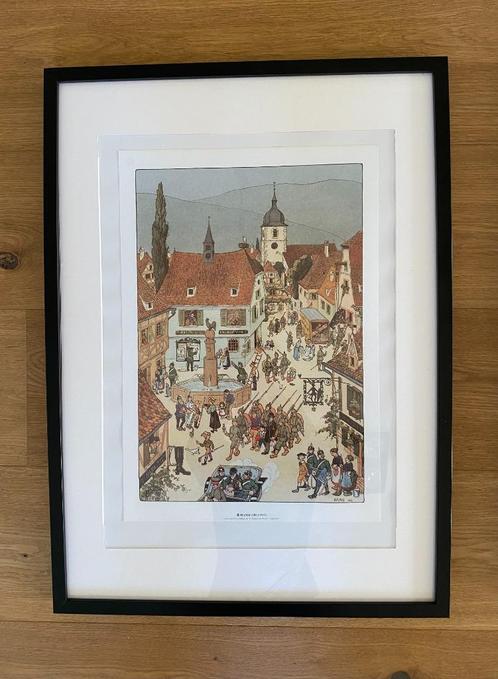 Exclusieve reproductie van Hansi, Verzamelen, Foto's en Prenten, Gebruikt, Prent, Buitenland, Ophalen of Verzenden