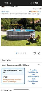 Goed onderhouden zwembad intex 122x480, Tuin en Terras, Zwembaden, Gebruikt, Rond, 300 cm of meer, Ophalen