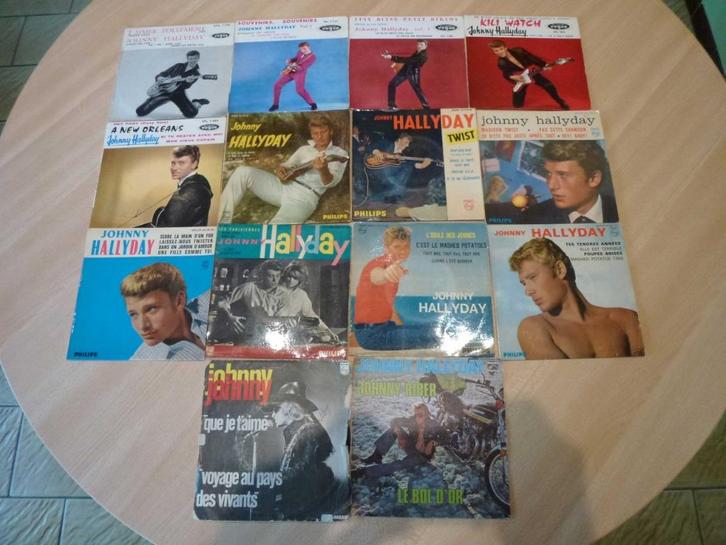 JOHNNY HALLIDAY disques 45 trs - années yé-yé-10 disques, TV, Hi-fi & Vidéo, Tourne-disques, Utilisé, Tourne-disque, Autres marques
