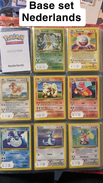 Pokemonkaarten base set nederlands beschikbaar voor biedingen