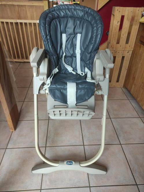 Chaise haute et relax chicco Polly Magic grise, Kinderen en Baby's, Kinderstoelen, Zo goed als nieuw, Ophalen
