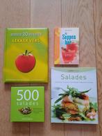 Set kookboeken over salades, lekker verse gerechten + sappen, Comme neuf, Cuisine saine, Autres types, Enlèvement