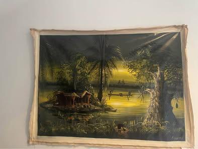 Origineel schilderij Authentieke Afrikaanse kunst, Antiek en Kunst, Kunst | Schilderijen | Klassiek, Ophalen of Verzenden