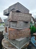 Metalen rustieke antieke bakken als bloembak of kruidenbak, Tuin en Terras, Bloembakken en Plantenbakken, Ophalen