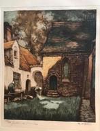 Alfred Van Neste kleurgravure, Antiek en Kunst, Kunst | Schilderijen | Klassiek, Ophalen