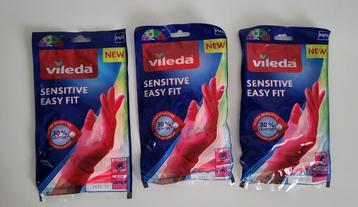 vileda sensitive easy fit handschoen M/8 no latex (3 stuks)