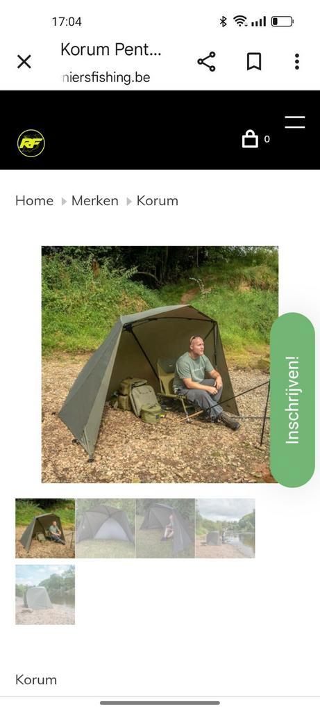 Korum pentalait brolly 50", Watersport en Boten, Hengelsport | Algemeen, Zo goed als nieuw, Ophalen
