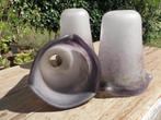 3 Lampenkappen In Opaline Lila, Mauve Kleur, Ophalen, Gebruikt