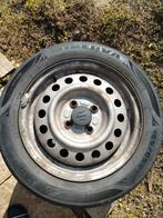 4 metalen velgen met 155/65 R 14-band. 4x100 hartafstand., Ophalen, Zo goed als nieuw
