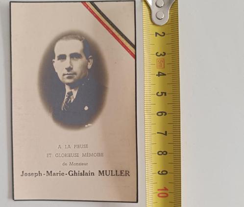 Faire Part de Mr Muller (1917 - 1944), Collections, Images pieuses & Faire-part, Image pieuse, Enlèvement ou Envoi