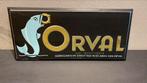 Orval oud blikken bordje., Ophalen of Verzenden, Zo goed als nieuw, Reclamebord