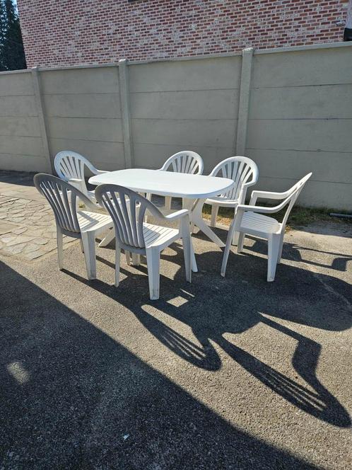Tuinset 1 tuintafel 90x140 cm + 6 tuinstoelen voor 80 euro, Tuin en Terras, Tuinsets en Loungesets, Nieuw, Tuinset, Ophalen