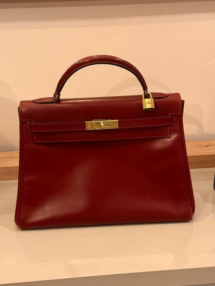 Hermès Kelly 32 leren doos, Handtassen en Accessoires, Tassen | Damestassen, Gebruikt, Ophalen of Verzenden