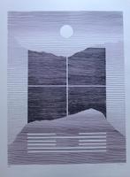 MICHEL SEUPHOR / HEXAGRAMMES YI-KING / ZW-W LITHO / 75x55cm, Antiek en Kunst, Ophalen of Verzenden