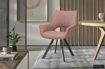 PROMO Stoelen 'TIM'  NIEUW in roos stof +Gratis Levering beschikbaar voor biedingen