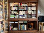 Bibliothèque vintage avec volet déroulant, 150 à 200 cm, 25 à 50 cm, Avec porte(s), Cerisier