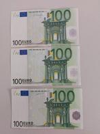 Eerste 3 biljetten van € 100, Postzegels en Munten, Bankbiljetten | Europa | Eurobiljetten, Ophalen of Verzenden