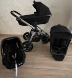 Maxi-Cosi Mura 3 Black Raven kinderwagen – 3 in-1 Set, Kinderen en Baby's, B, Ophalen of Verzenden, Zo goed als nieuw, Verstelbare rugleuning