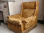 Chaise/fauteuil - tissu/bois - rétro/vintage, Maison & Meubles, Canapés | Salons, Enlèvement, Une personne, Tissus, Utilisé