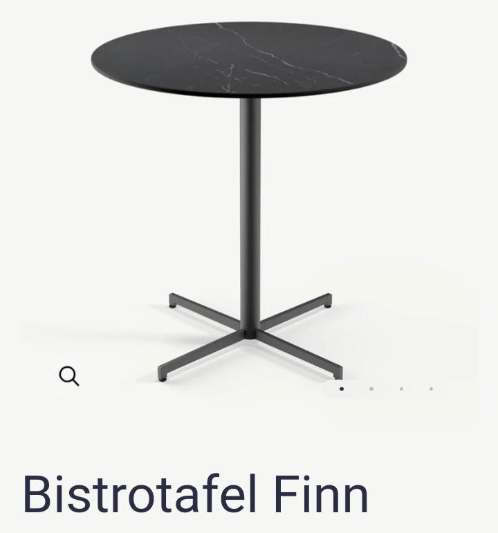 25st bistrotafel met stalen kruispoot en keramisch blad, Tuin en Terras, Tuintafels, Nieuw, Rond, Metaal, Ophalen