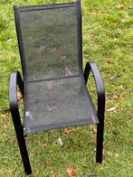 Tuinstoelen zwart, Ophalen, Zo goed als nieuw, Stapelbaar