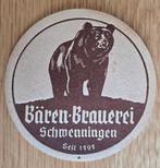 Bären Brauerei Bierviltje Bierdeckel Coaster, Verzamelen, Verzenden, Gebruikt, Viltje(s)