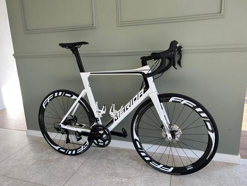 Merida Reacto 5000 racefiets.  FF carbonwielset, Fietsen en Brommers, Fietsen | Racefietsen, Zo goed als nieuw, Carbon, Ophalen