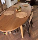 Ovalen eettafel 240-105 cm, Huis en Inrichting, Ophalen, 100 tot 150 cm, 200 cm of meer, Zo goed als nieuw