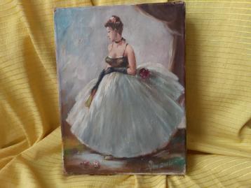 Ancienne Peinture sur toile beschikbaar voor biedingen
