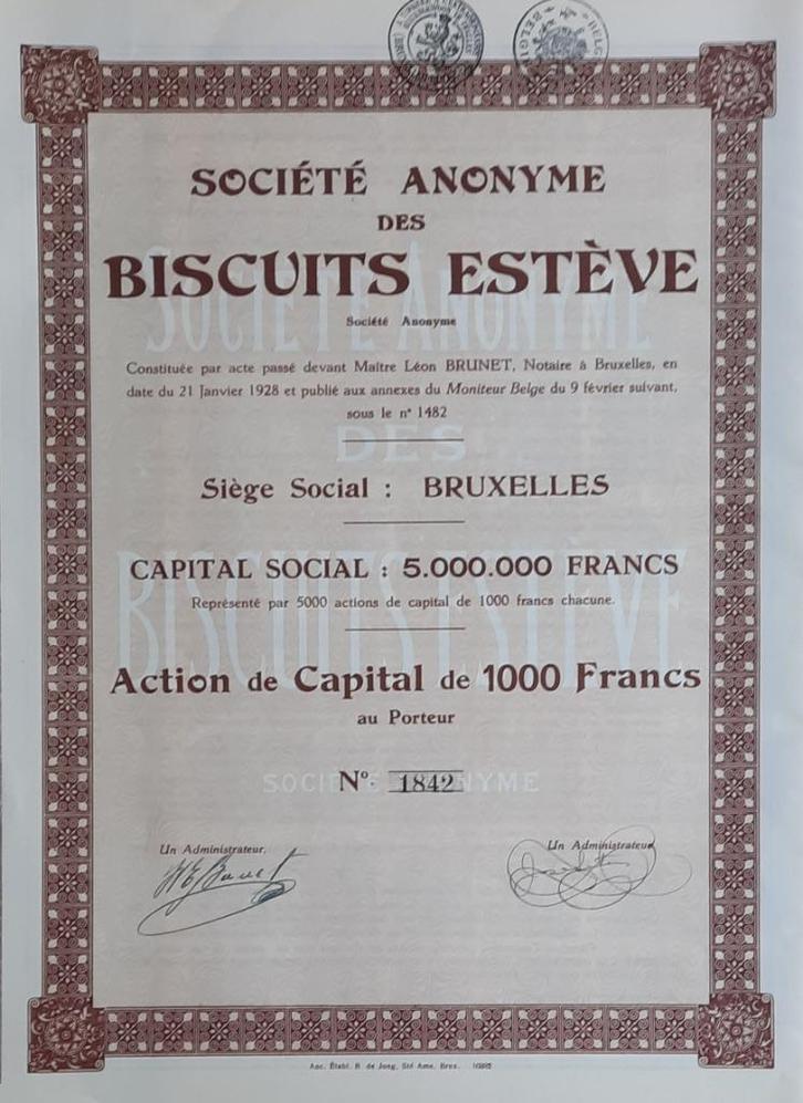 S.A. Des Biscuits Estève - Bruxelles - - 1928, Kinderen en Baby's, Speelgoed | Duplo en Lego, Ophalen of Verzenden