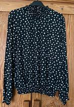 Blouse noire à pois blancs - Taille 38 - 10€, Kleding | Dames, Pigalle, Zo goed als nieuw, Maat 38/40 (M), Zwart