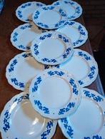 Assiettes à dessert Boch Coronation bleu, Antiek en Kunst, Ophalen