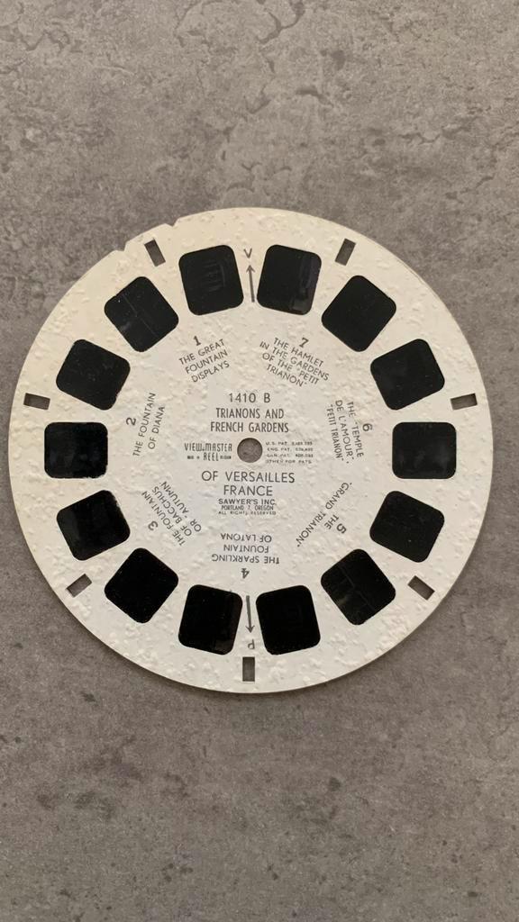 View-Master Tuinen van Versailles en Trianon Frankrijk 1410B, Verzamelen, Speelgoed, Gebruikt, Ophalen of Verzenden