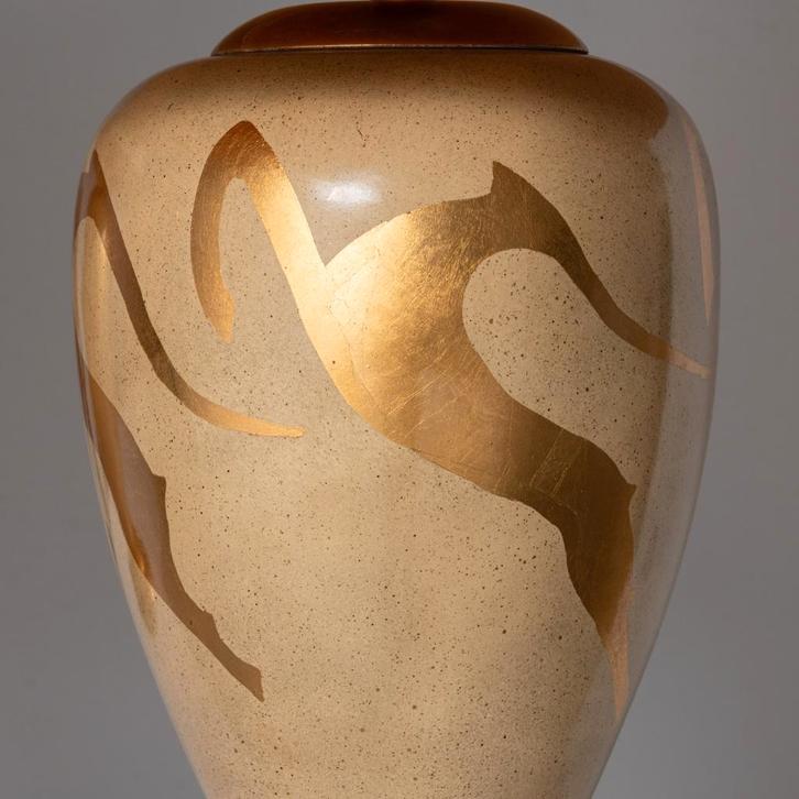 Superbe paire de grande lampes - motif art déco / zoomorphe, Antiquités & Art, Antiquités | Éclairage, Enlèvement ou Envoi