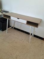 Bureau licht eiken wit, Huis en Inrichting, Ophalen, Zo goed als nieuw, Bureau