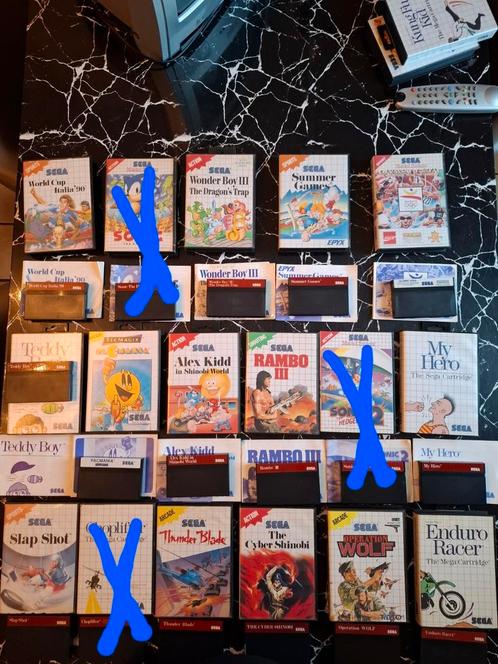 30 Sega Master System-games in dozen!, Games en Spelcomputers, Games | Sega, Zo goed als nieuw, Master System, Avontuur en Actie
