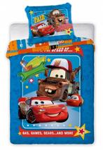 Disney Cars Baby / Peuter Dekbedovertrek 100 x 135 - Katoen, Blauw, Dekbedovertrek, Nieuw, Ophalen of Verzenden