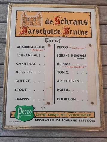 Oud reclamebord De Schrans beschikbaar voor biedingen