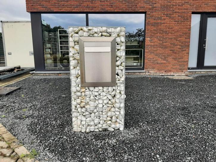 Nieuwe steenkorven / stenen brievenbus  incl verz. Belgiëi, Tuin en Terras, Brievenbussen, Nieuw, Inox, Verzenden