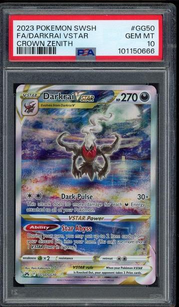 Darkrai VStar PSA 10 - GG50/GG70 - Crown Zenith 2023 beschikbaar voor biedingen