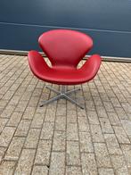 Fritz Hansen Swan chair in Indian Red leder, NIEUW!!!, Ophalen of Verzenden, Mah jong knoll vitra sede artifort b&b italia cassina cor edra