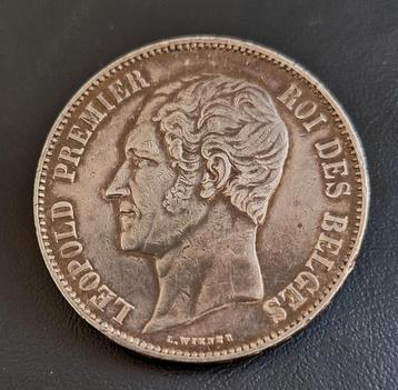 5 frank Leopold I 1865 groot 5 zilver van topkwaliteit, Ophalen of Verzenden, Zilver, Zilver